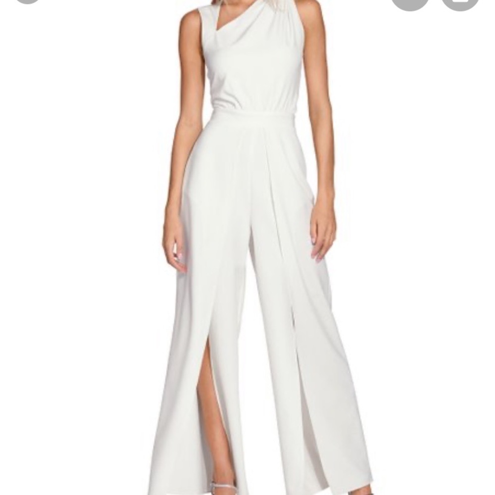 Boston Proper Black Angled Split Leg Jumpsuit